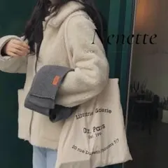 ベージュ　トートバッグ　パリ　おしゃれ　シンプル　軽量　エコバッグ