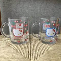 レア☆ ハローキティ ストロベリー ソーサー 皿 1999年 いちご ガラス