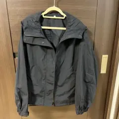 無印良品　撥水UVカットフードジャケット S 黒