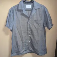 美品 URBAN RESEARCH DOORS 半袖チェックシャツ グレー