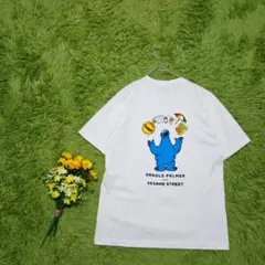 【アーノルドパーマー】セサミプリントTシャツ　M　ホワイト　キャラTのサムネイル