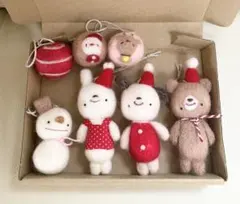 ✳︎ハンドメイド✳︎羊毛フェルト✳︎クリスマスオーナメント7点セット✳︎3