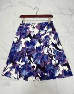 新品 タグ付き 起毛 フレアスカート 花柄 膝丈 スカート フリーズマート