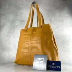 極希少✨ジバンシー ミニボストン トート レザー ロゴ金具 4Gロゴ 極美品✨】ジバンシー 4G ハンドバッグ ロゴ金具 型押し レザー オレンジ