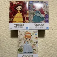 Qposket ディズニープリンセス 3体セット