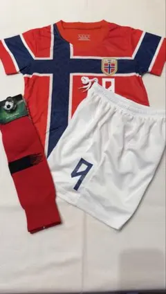 120cm キッズ ノルウェー代表 ハーランド 子供サッカーシャツセット
