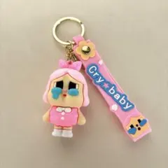 CRYBABY キーホルダー　ストラップ クライベイビー　ピンク　新品