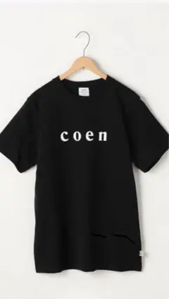 【匿名配送】半袖Tシャツ coen ロゴ入り ブラック　綿100% M