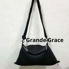 極美品】グランデグレイス メッシュ 2WAY ショルダーバッグ 黒 高見え 