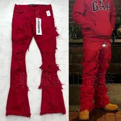 VALABASAS バラバサス　スタースキニーフレアデニムレッド29 新品　赤 2026年最新】Valabasas 29の人気アイテム - メルカリ