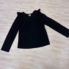 Bee des Bee フリル長袖カットソー ブラック 140cm