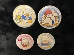 ペックル　缶バッジ4点　ゆうりんあん　あひるのペックル