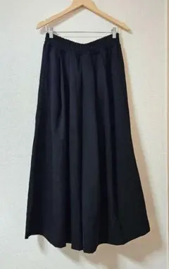 AMPERSAND/大きめスカーチョ/ワイドフレアパンツ/ブラック/黒