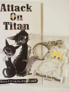 進撃の巨人 黒ねこ意匠 アクリルキーホルダー ミカサ猫 - メルカリ