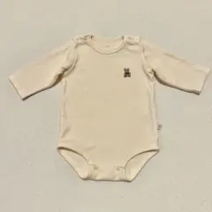 mocmof ワンポイント ボディスーツ 70 アイボリー くま DADWAY