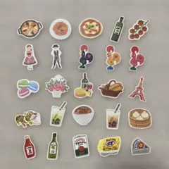 【おすそ分け】古川紙工 フレークシール 柄色々 25枚 ⑪ 世界旅行