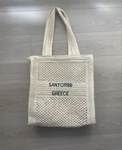 SANTORINI GREECE メッシュトートバッグ
