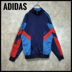 90s アディダス トラックジャケット ジャージ マルチカラー 刺繍ロゴ