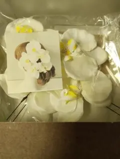 （結婚式前撮り　和装洋装　成人式　卒業式）胡蝶蘭造花5個組かんざしヘッドドレス