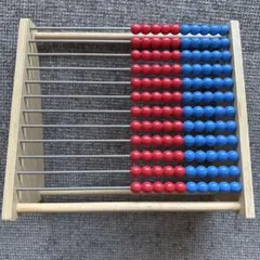 ⭐︎今日までセール⭐︎KUMON 木製そろばん 青赤　くもんのサムネイル