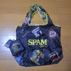 SPAM ブランド エコバッグ ブラック 40x42cm
