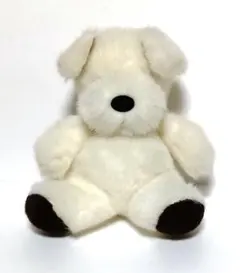 サンアロー 白い犬のぬいぐるみ テリア犬 昭和レトロ - メルカリ