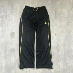 廃盤 90s- デサント トラックパンツ ジャージ サイドボタン 黒×金 Mのサムネイル