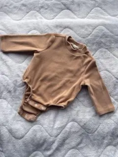 SHEIN ベージュ フリース 長袖 ボディスーツ 3-6M