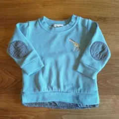 Love & Peace & Money 水色 トレーナー　80センチ