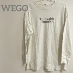 WEGO ウィゴー　長袖Tシャツ　プリント　シンプル　インナー　レイヤード