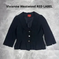 ヴィヴィアン レッドレーベル ☆ ウール テーラード ジャケット 1 日本製 黒 Vivienne Westwood red label 良品 ヴィヴィアンウエストウッド