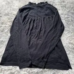 samansa mos2 サマンサモスモス レース切替カットソー黒F新品