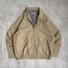 短丈 裏地チェック ブルゾンジャケット ラグラン袖 アメカジ シティボーイ