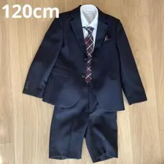 入学式　卒園式　男の子120cm ネイビー スーツ　chopin 4点セット