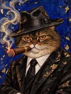 猫 デジタルアート 写真L版