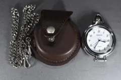 FRESCA クォーツ 懐中時計 ケース チェーン付き