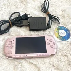PSP 本体【美品】 (ブロッサムピンク) 3000 充電器・ソフト付き