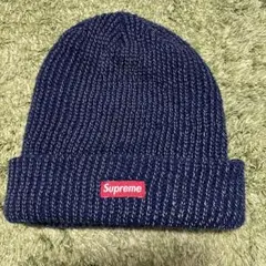 Supreme ニット帽 ビーニー ネイビーのサムネイル