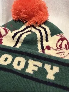 大人可愛いグーフィー　アイドル御用達ディズニーの暖かニット帽子　ビーニー