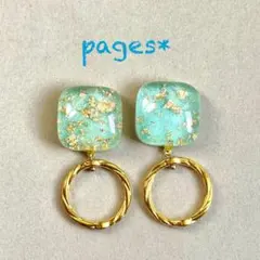 Z-1*5 キラキラスクエアレジンのカジュアルピアス/イヤリング