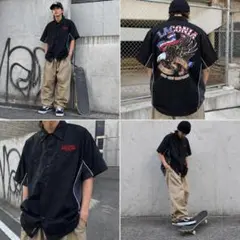 USA古着 2015年公式 LACONIA バイクウィーク ワークシャツ 美品