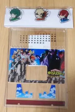 僕のヒーローアカデミア アクリルカレンダーとバッチセット