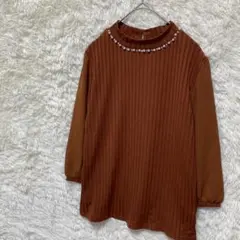 【HEALTHY KAREN】ヘルシーカレン 長袖 シフォン 透け感 ビジューのサムネイル