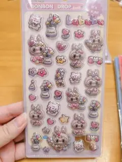 ラブブボンボンドロップシール　新作フラワー5