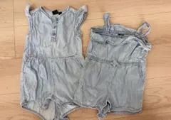 キッズ⭐︎GAP ベビー デニム ロンパース 2点セット 18-24mのサムネイル