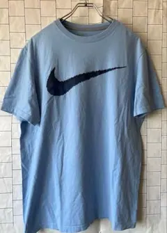 NIKE Tシャツ ビッグスウォッシュ ギザギザ 水色 Lサイズのサムネイル