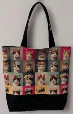 トートバック（ハンドメイド）ねこ柄