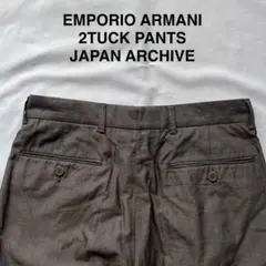 EMPORIO ARMANI スラックス イタリア製 ダークグレー - メルカリ