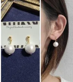 一粒コットンパールピアス*入学式