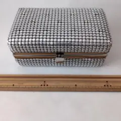 シルバー スパンコール クラッチバッグ